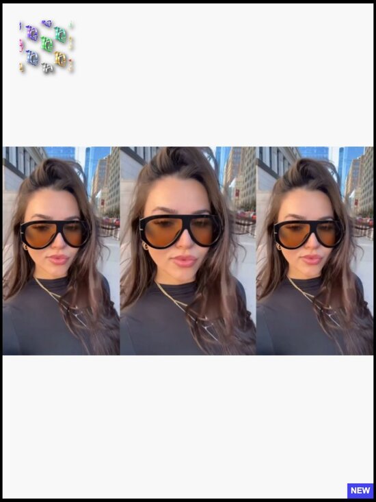Oversized Aviator Sunglasses Retro Trendy UV Protection Driving Traveling Unisex main image 5